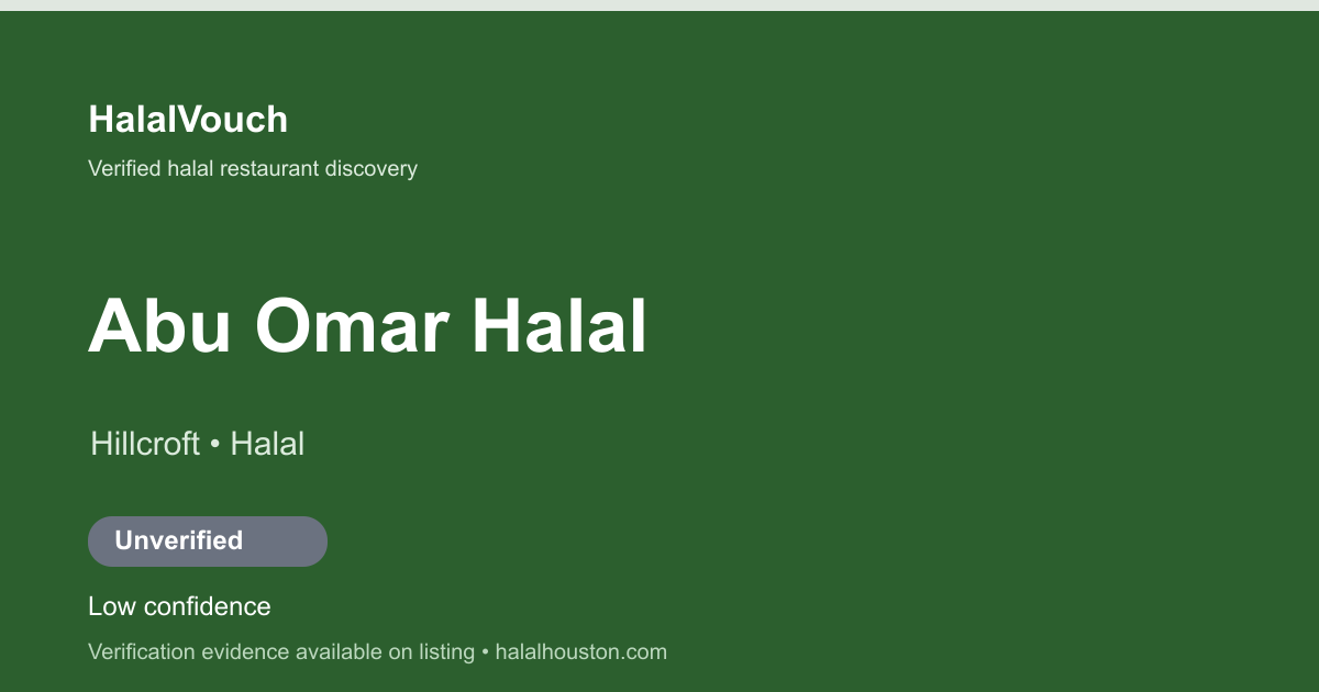 Abu Omar Halal — HalalVouch branded listing image