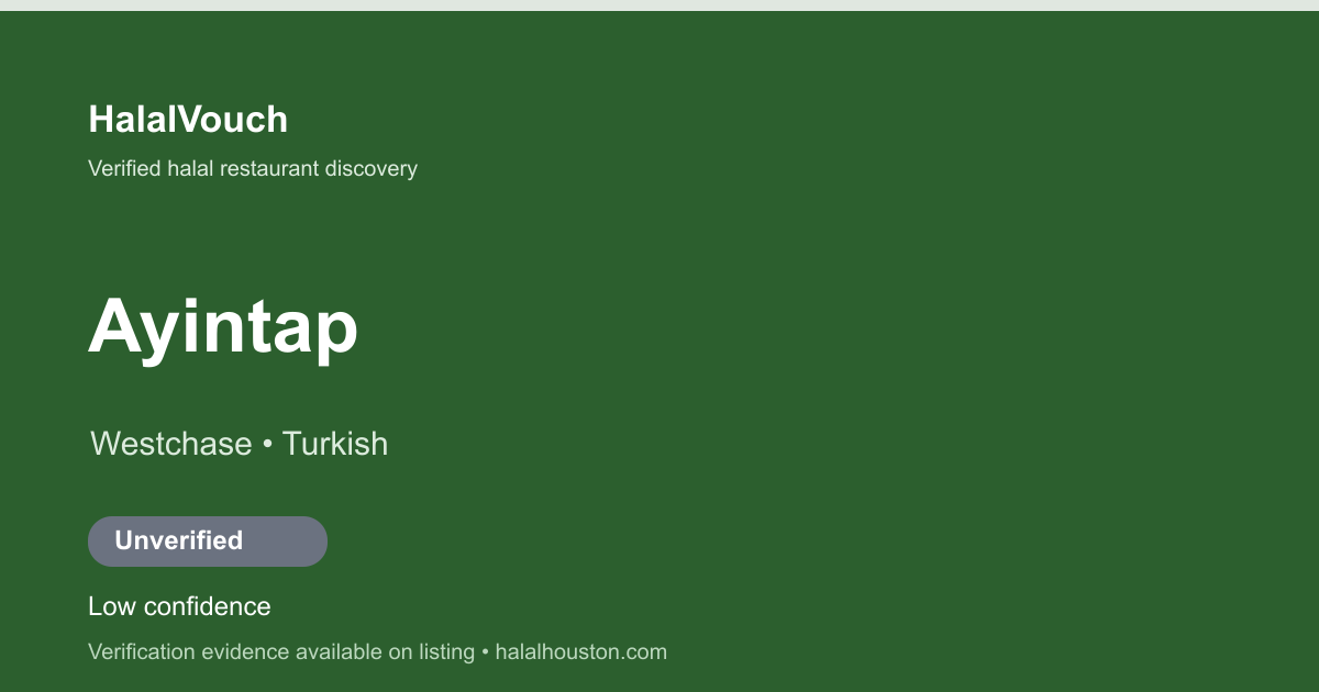 Ayintap — HalalVouch branded listing image