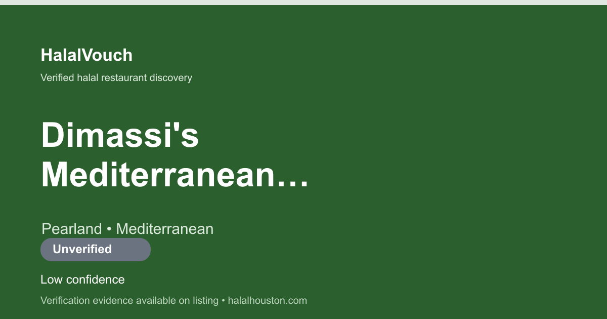 Dimassi's Mediterranean Buffet — HalalVouch branded listing image