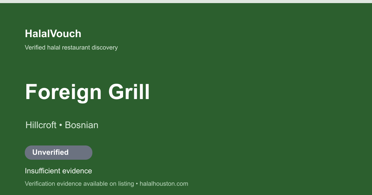Foreign Grill — HalalVouch branded listing image