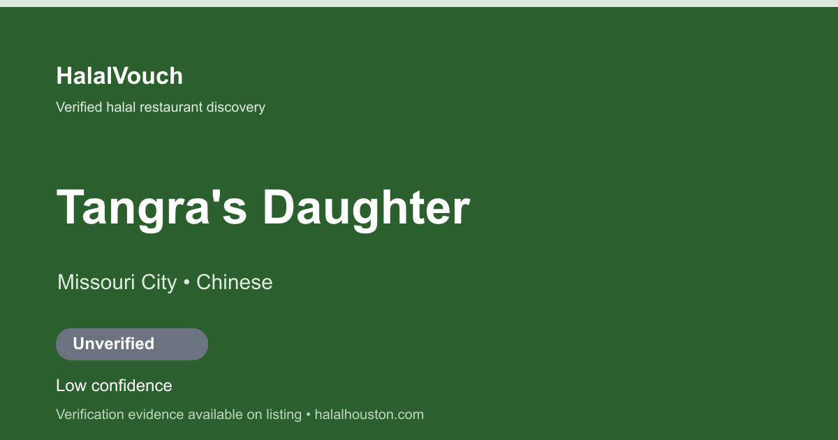 Tangra's Daughter — HalalVouch branded listing image