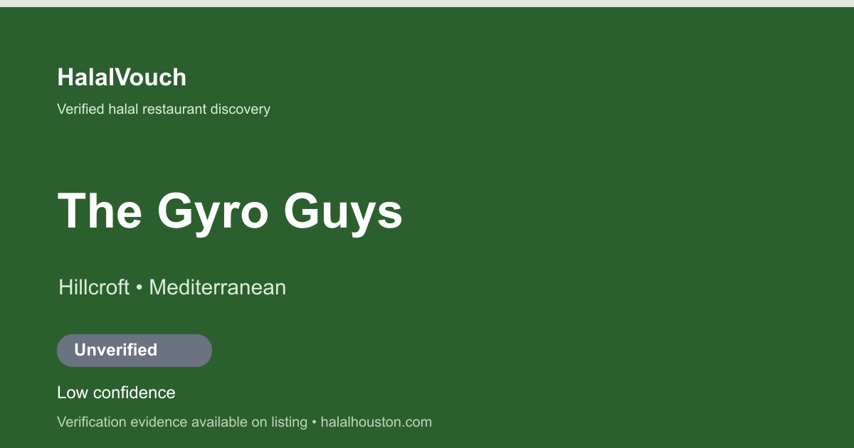 The Gyro Guys — HalalVouch branded listing image