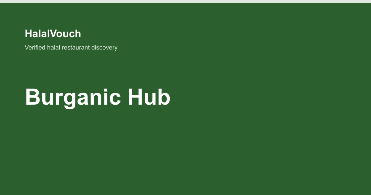 Burganic Hub — HalalVouch branded listing image