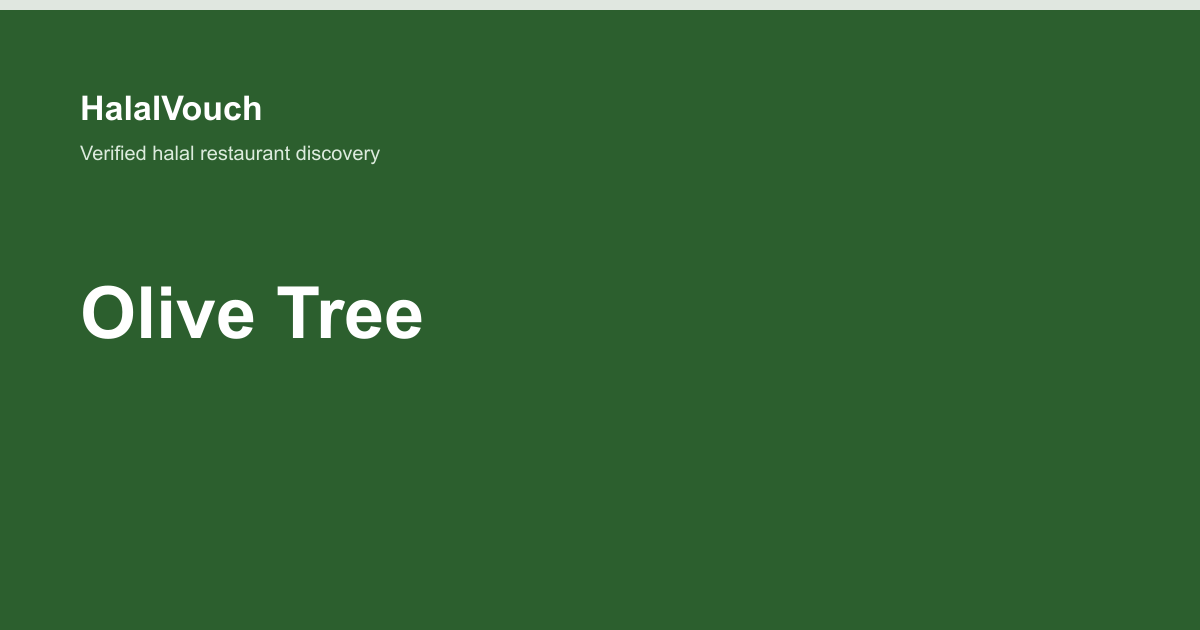 Olive Tree — HalalVouch branded listing image