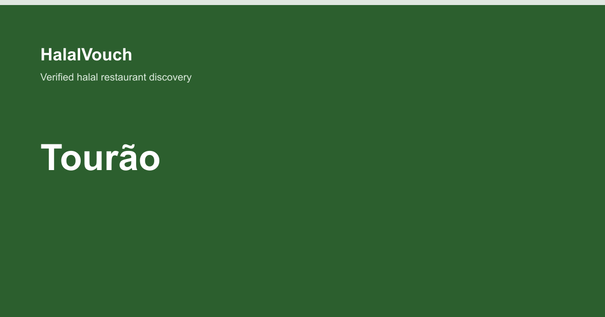 Tourão — HalalVouch branded listing image