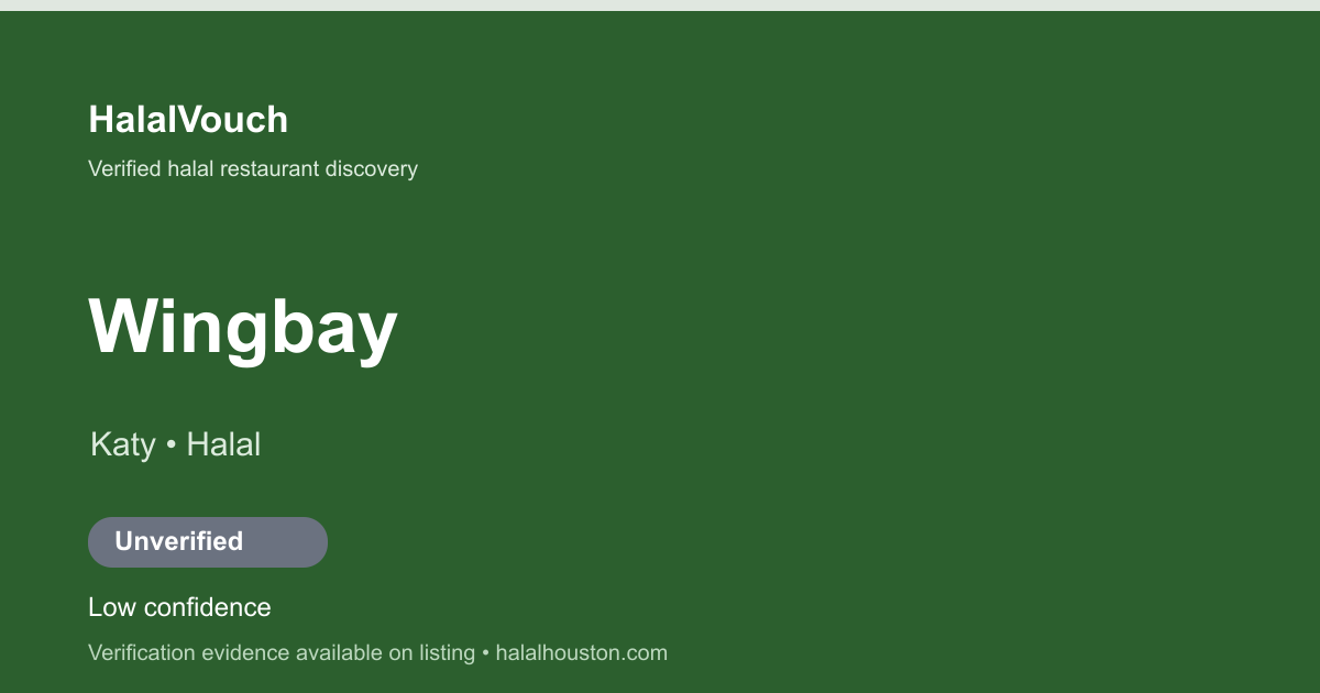 Wingbay — HalalVouch branded listing image