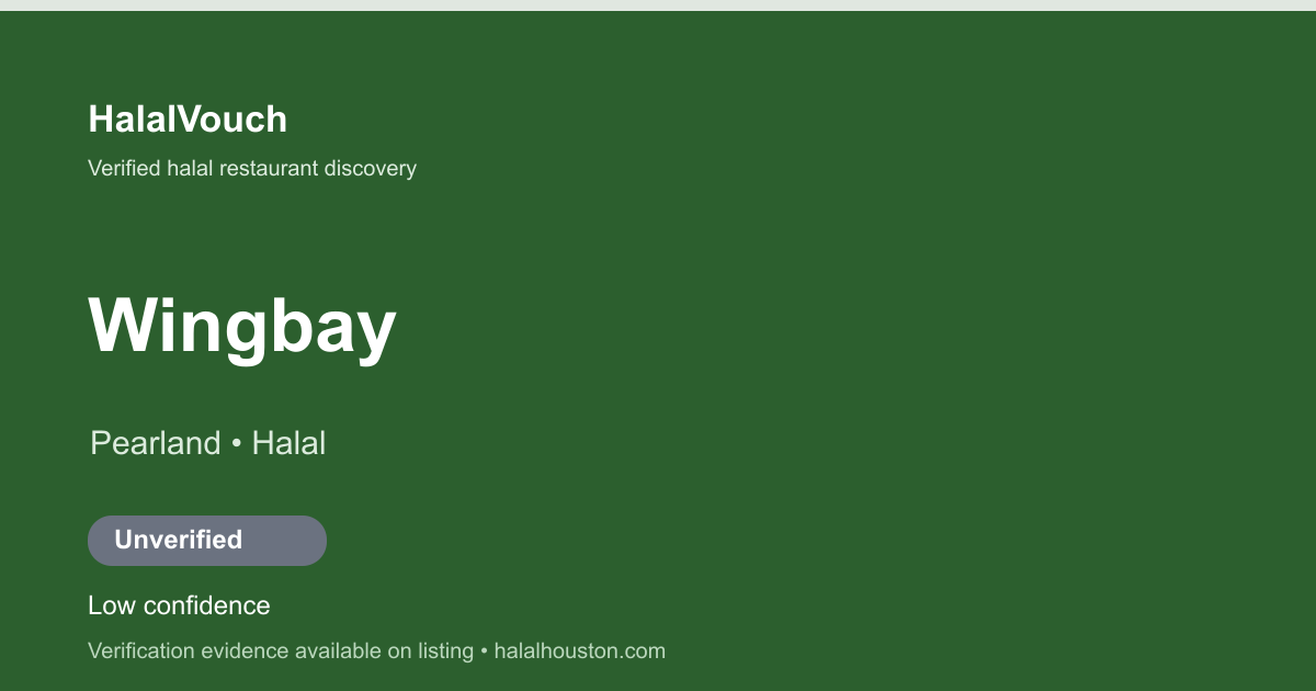 Wingbay — HalalVouch branded listing image