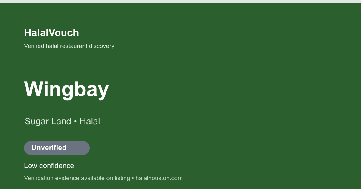 Wingbay — HalalVouch branded listing image